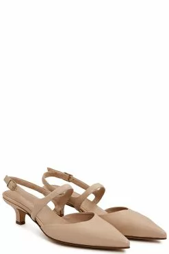 POMME D´OR Slingback Pumps Helle Aus Leder Slingback Pumps Helle Aus Leder